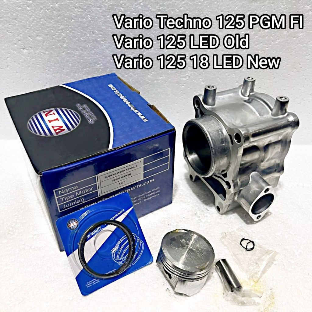 Cylinder Block Blok Seher + Ring Piston Honda VARIO TECHNO 125 PGM-FI / VARIO 125 LED OLD / VARIO 12