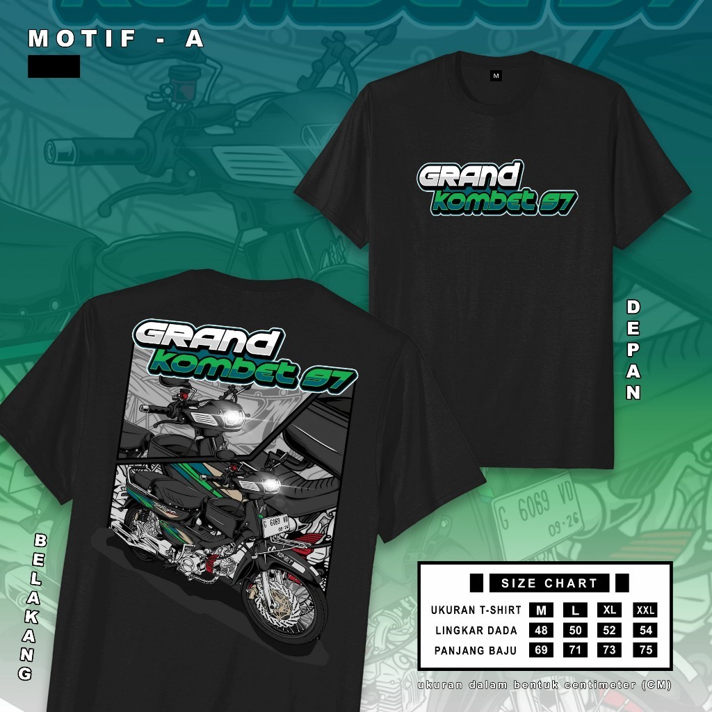 Kaos motif HONDA GRAND ASTREA LEGENDA MODIFIKASI Viral T-shirt Cotton Combed 30s Baju pria wanita