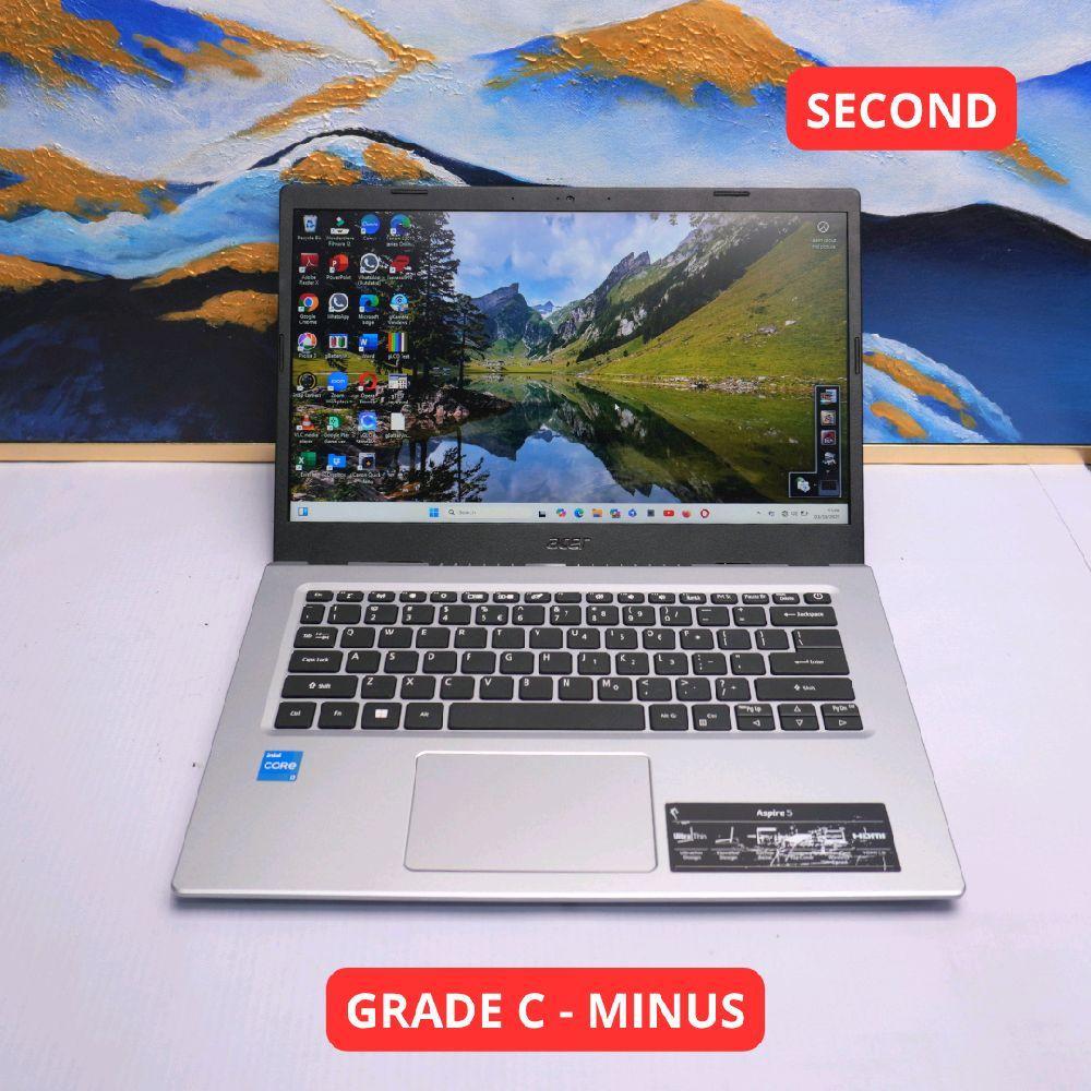 ACER ASPIRE A514-54 I5 1135G7 8 GB (14") GRADE C - MINUS LAPTOP SECOND ORIGINAL SINAR MUTIARA CELL (