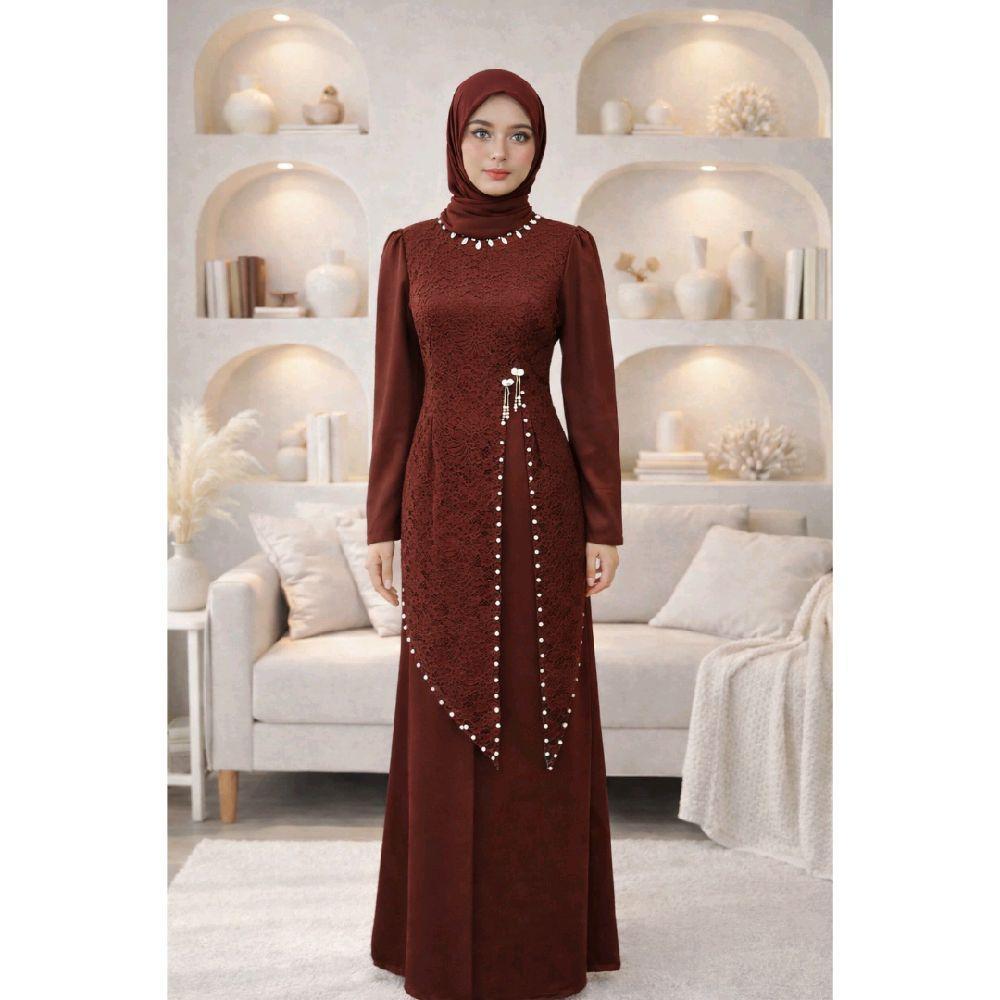 Ayasha - Dress Aluna Trend Baju Muslim Wanita Lebaran 2026 Model Terbaru Nyaman & Elegan