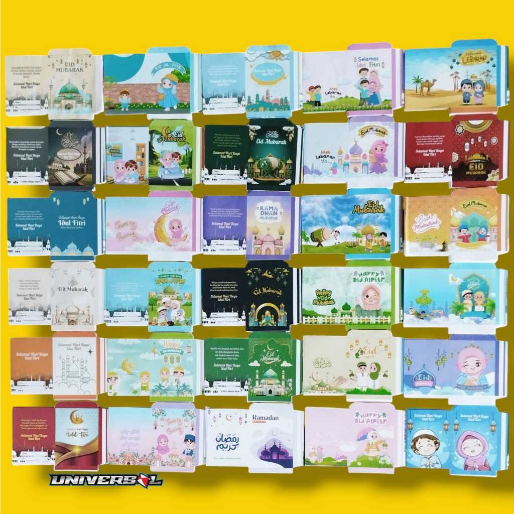 Amplop Lebaran Kartun dan Musim Mini (6x9) isi -+1000lembar Diskon