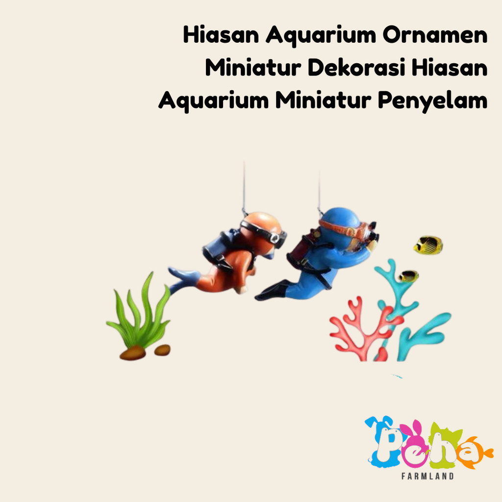 Hiasan Aquarium Ornamen Miniatur Dekorasi Hiasan Aquarium Miniatur Penyelam