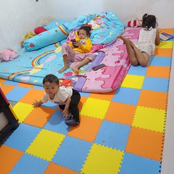 Eva Matras Puzzle Polos / Tikar Karpet / Alas Lantai Playmat Bermain - Hitam Terlaris