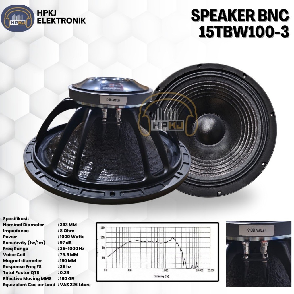 SPEAKER KOMPONEN B&C 15TBW100 speaker komponen 15inch b&c 15tbw100