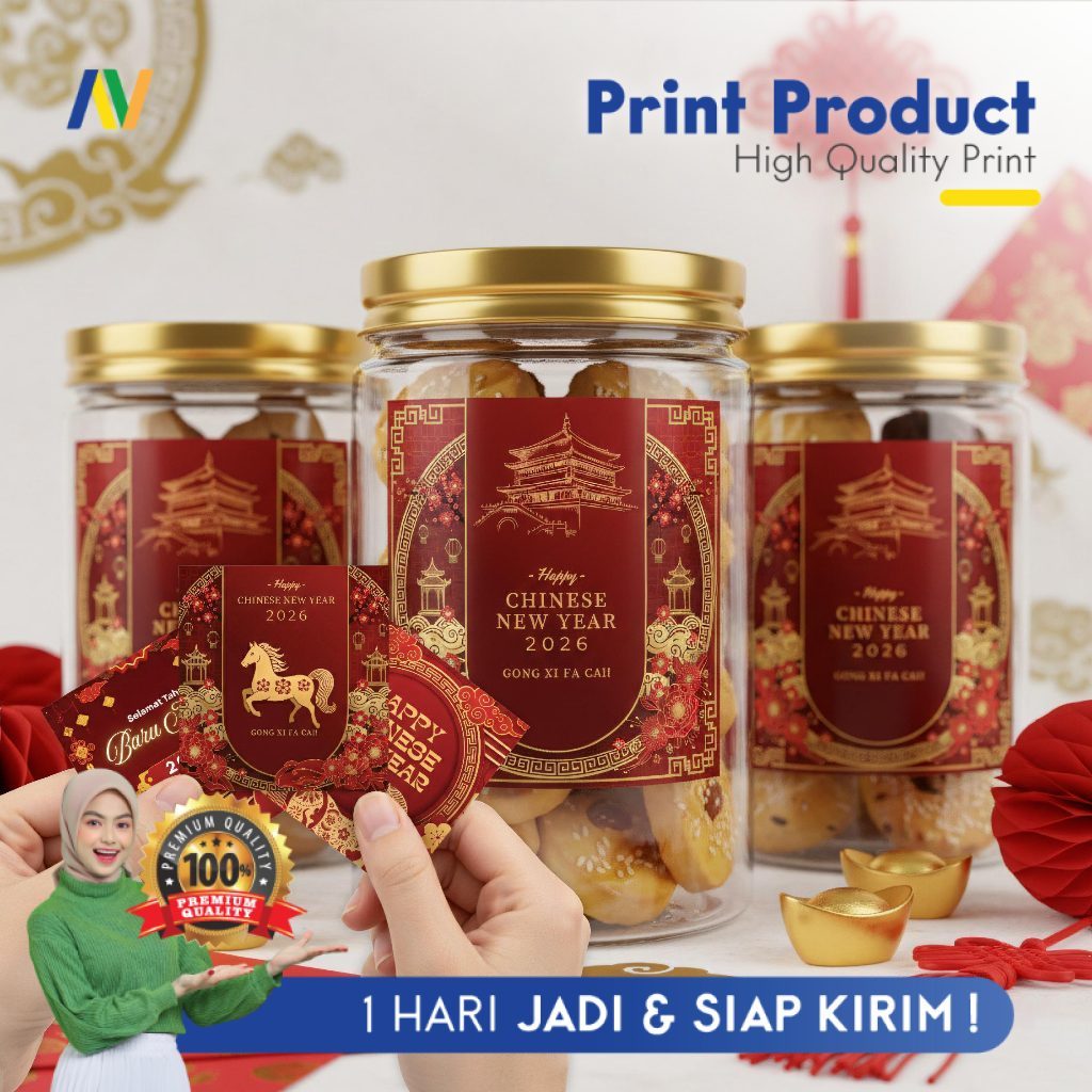 Cetak Stiker Tahun Baru Imlek |  Cetak Stcker Tahun Baru Imlek 2026 | Cetak Sticker Custom | Stiker 