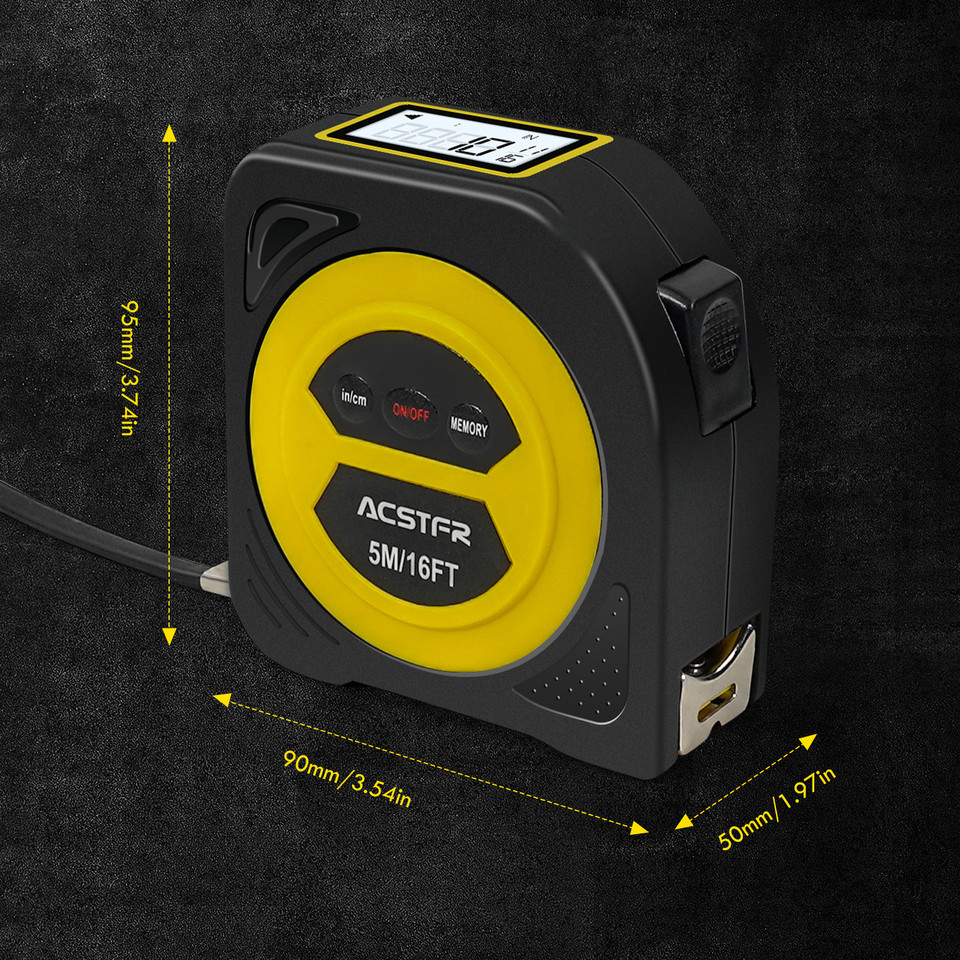 Luminous screen digital tape measure