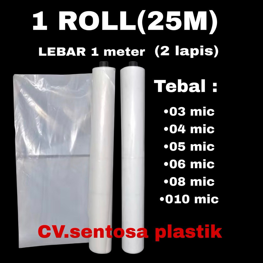 1 roll plastik cor uv pe tebal 06 micron lebar 200cm