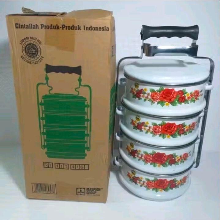 Terbaru Rantang Bekal Rantang Jadul 16/4 Putih Rantang Piknik Rantang Panda Maspion Susun 4