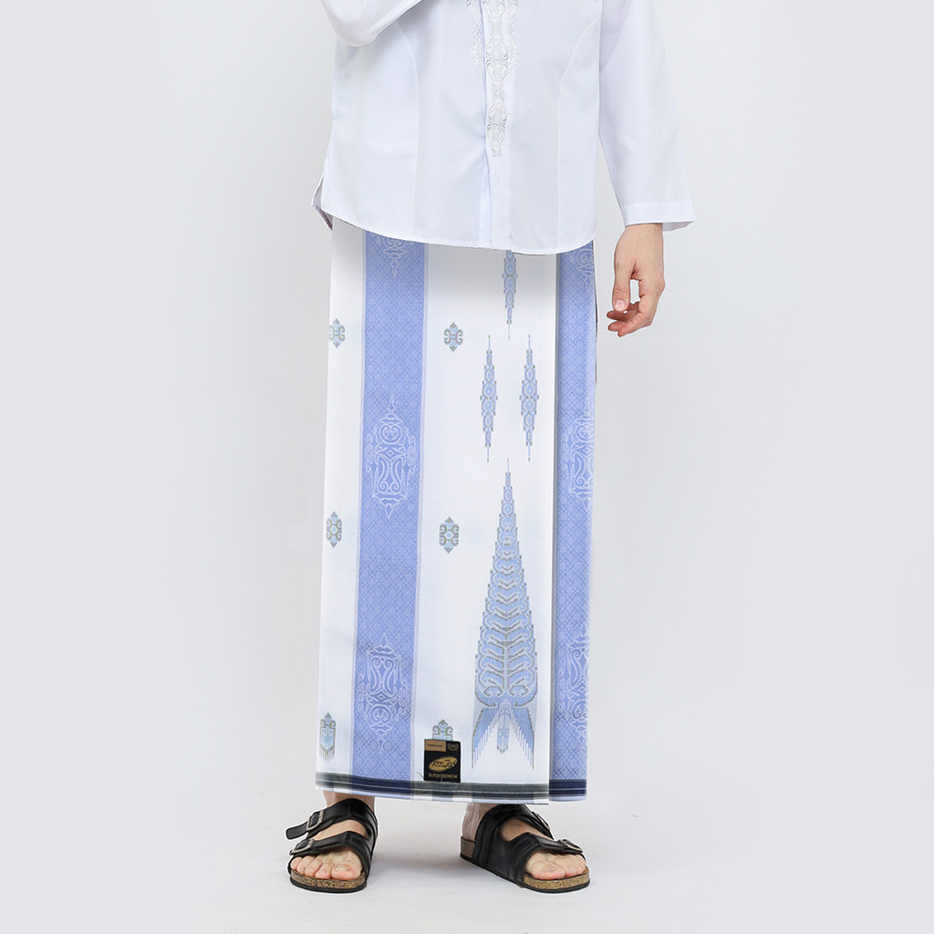 PROMO RAMADHAN SALE Sarung ATLAS Super Premium 980 Motif A9 JGL Putih Biru 02