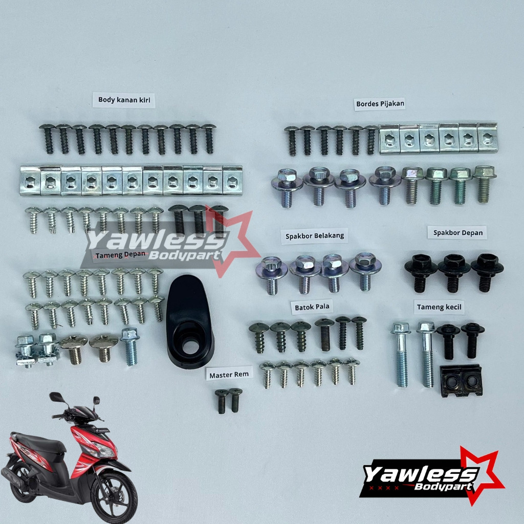 Baut Vario 110 Karbu Full Set/ Baut Motor Honda Vario 110 Full Set