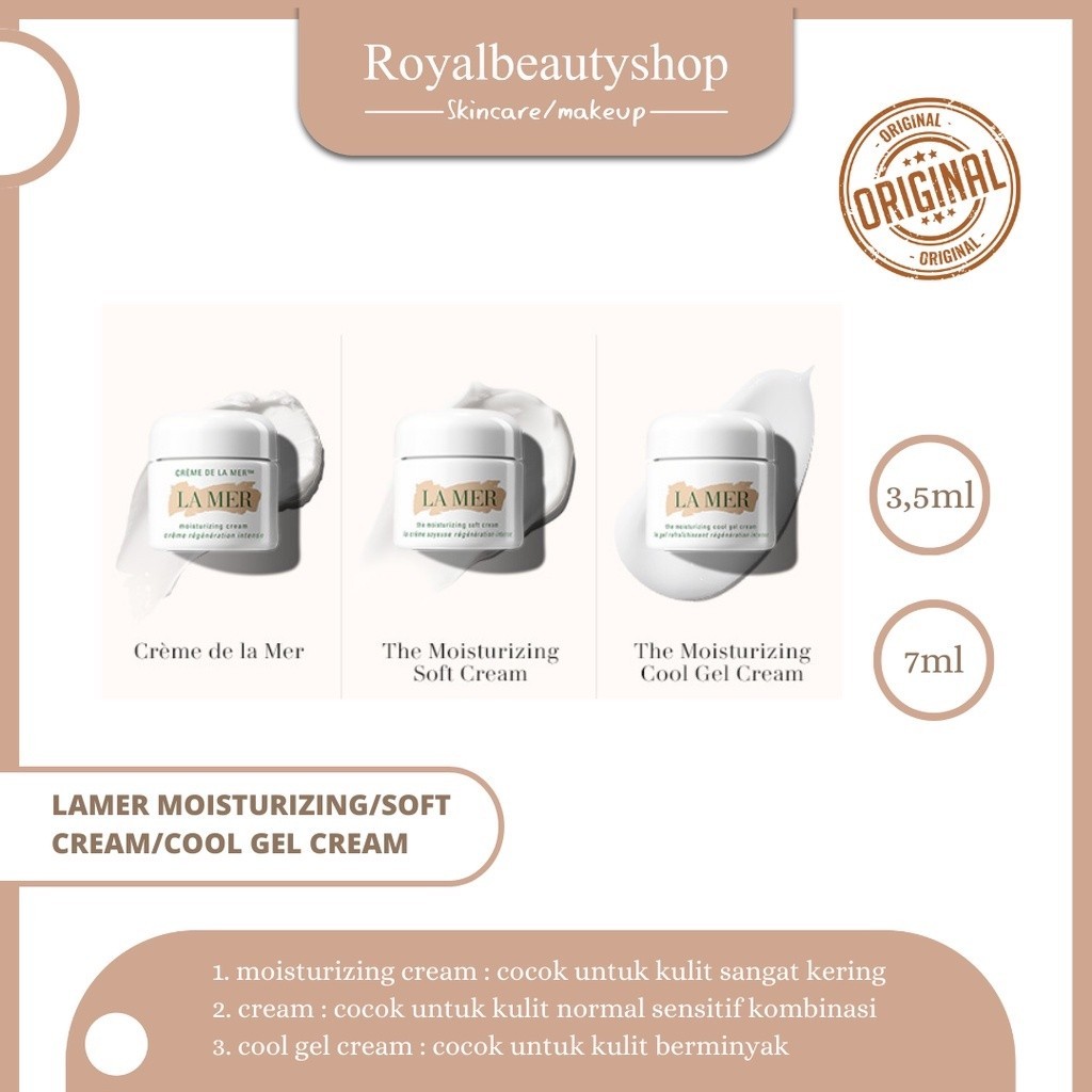 LA MER All Skin Types CREAM DE LA MER / THE MOISTURIZING CREAM / SOFT CREAM / COOL GEL CREAM