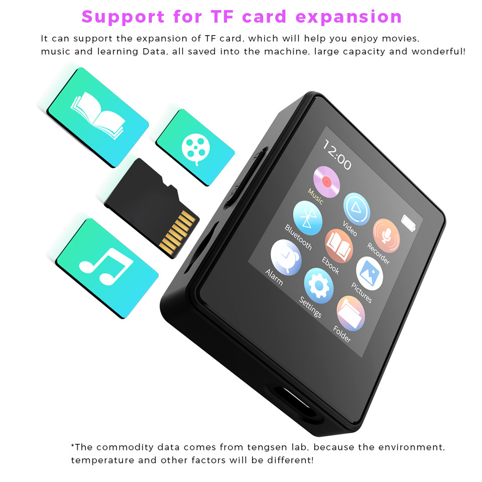 177inch Portable MP3 Player Bluetooth 50 Music Stereo Speaker For Walkman Sport Player MP4 Video Pla