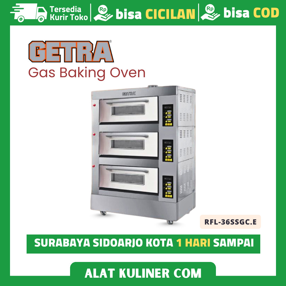 Oven Gas Baking Getra Rfl-36ssgc.e Oven Gas 3 Deck 6 Tray Garansi Resmi