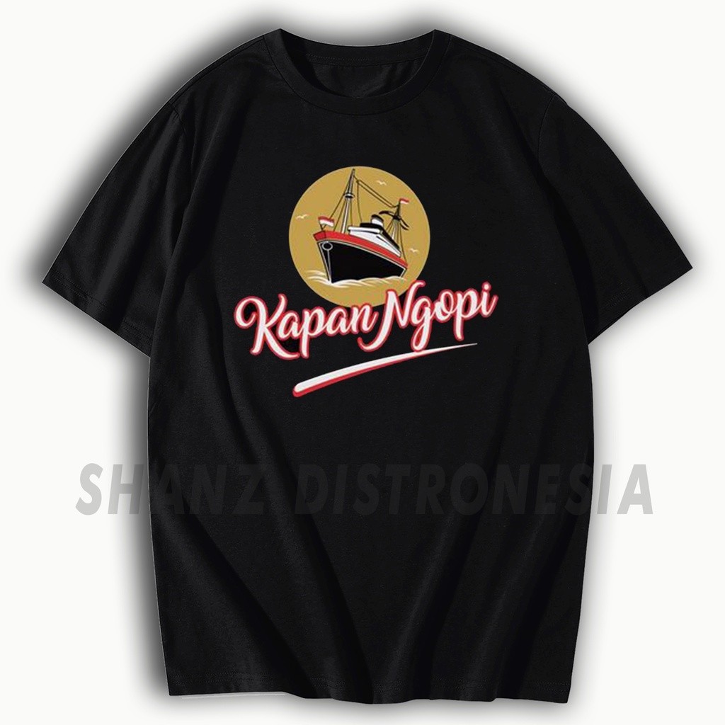 Kaos Kapan Ngopi Premium Baju Pria Penikmat Kapal Api