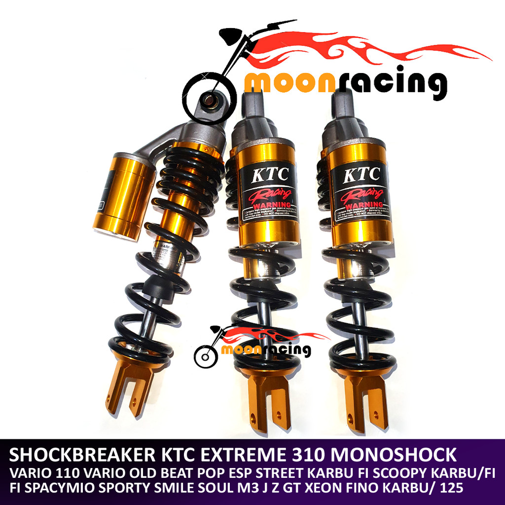 (BISA COD) SHOCKBREAKER TABUNG KTC MODEL YSS GOG MERAH HITAM KUNING CHROME 310MM 310 GENIO SPIN NEX 