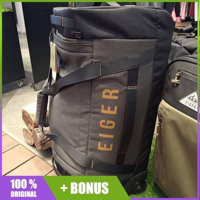 Tas Eiger Border Rolling Duffle 60L Koper Bag Hitam Black 91000 4912