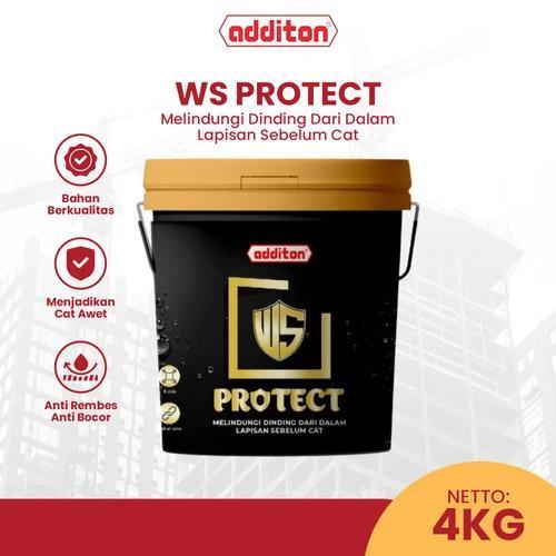 Additon Cat Anti Bocor Dasar Sebelum Pengecatan WS Protect  4KG Solusi Dinding Rembes Bocor