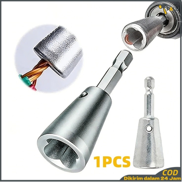 1 Set Alat Pemutar Kabel Otomatis - Penyambung Kabel Listrik untuk Mata Bor | Konektor Baja Penggulu