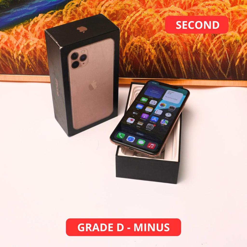 IPHONE 11 PRO MAX 256 GB GRADE D - MINUS HP SECOND ORIGINAL SINAR MUTIARA CELL