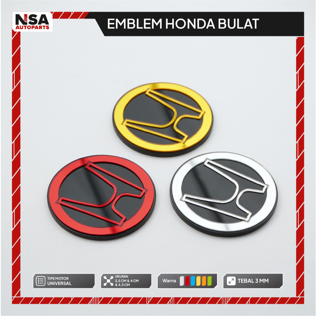 EMBLEM HONDA EMBLEM TIMBUL BUKAN STIKER LOGO HONDA TIMBUL BULAT 3D EMBLEM LOGO S BULAT  HONDA H BULA