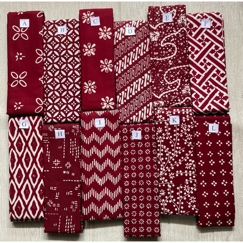 Rizki28 - Kain Batik Maroon Katun