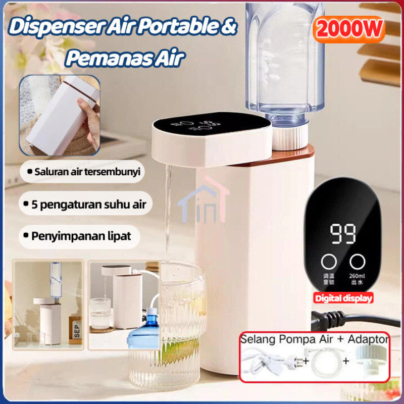 [COD]3 Detik Dispenser Air Panas Dingin/5 Level Kontrol Suhu Pompa Galon Elektrik Untuk Air Panas/Di