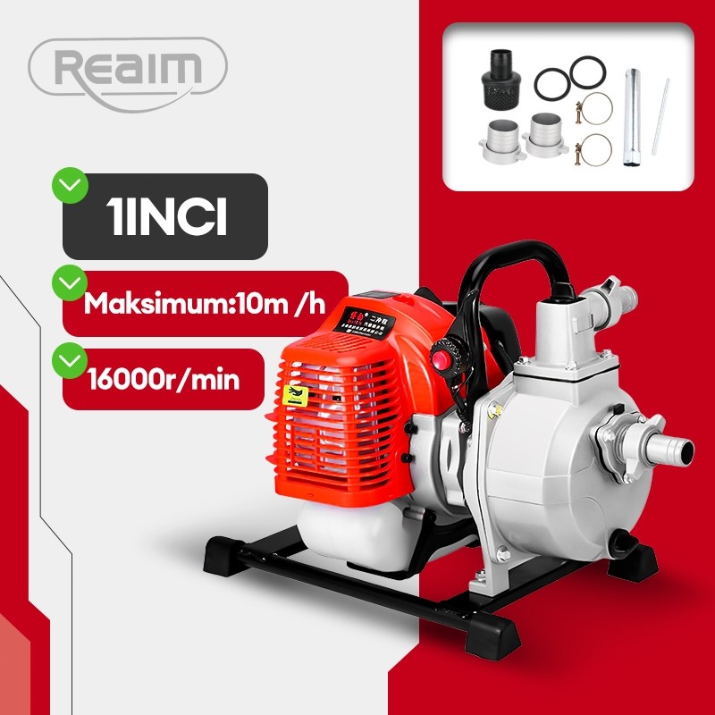 Pompa Alkon 1 inch Reaim Mesin Pompa Air Bensin 1/2/3 Inch Pompa Irigasi Sedot Air Sawah Empang Pomp