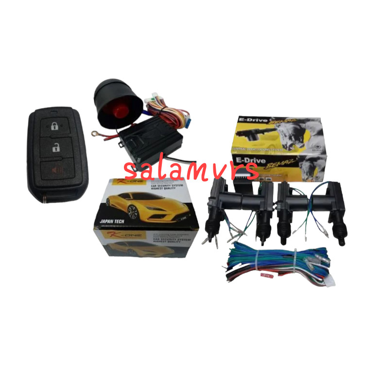 paket alarm remot + central lock 5 pintu mobil / alarm remot mobil model kunci avanza + alarm remot 