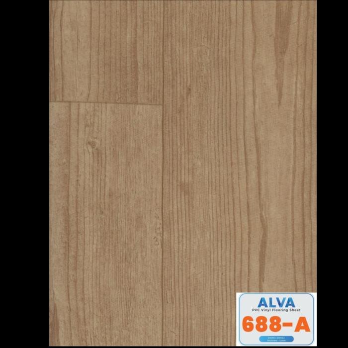 Karpet Lantai PVC / Karpet Lantai Motif Kayu / Karpet Vinyl Termurah - 688-A