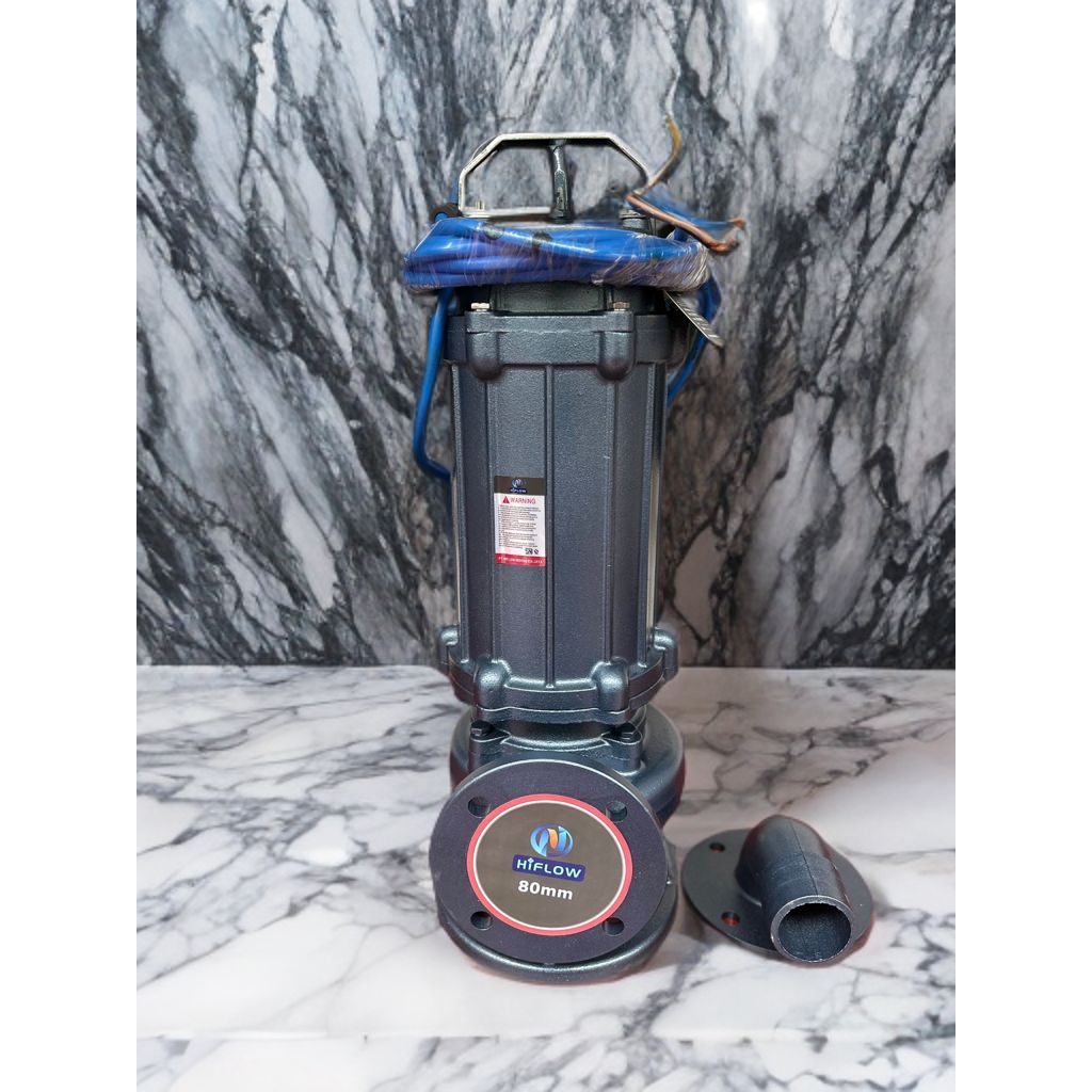 Hiflow 100WQ100-25-11G Pompa celup air kotor 4Inch 11kw 15hp Dorong Tinggi 100m3/h Head 25 Meter Hem