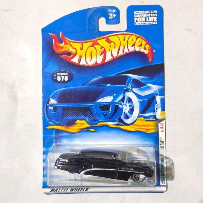 Mainan Hot Wheels So Fine hitam 2000 First Editions blue card