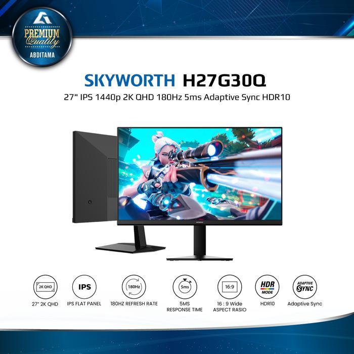 [PROMO]Monitor LED SKYWORTH H27G30Q 27" IPS 1440p 2K QHD 180Hz 5ms HDMI 2.0 DP 1.4 Adaptive Sync HDR