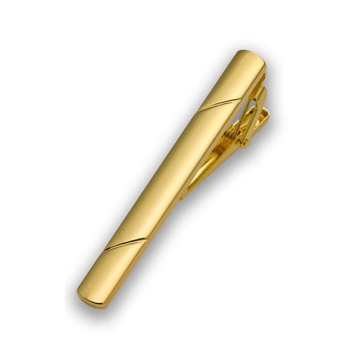 Klip Dasi Gold Penjepit Dasi Fashion Tie Pin Casual Aksesoris Penjepit Simple Elegan - Emas