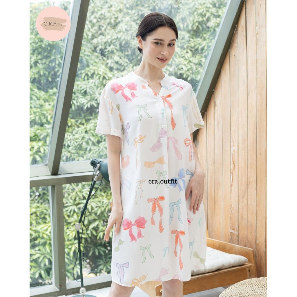 CRA OUTFIT - Dress Daster Rayon Premium Kekinian Busui Friendly Nayara Series - DNY4