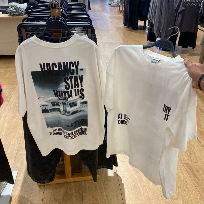 (COD) Kaos T-Shirt Tshirt Bershka (Man) 1:1 Unisex Full Tag