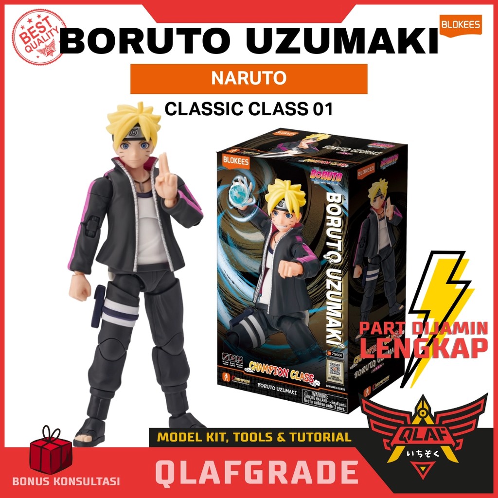 Blokees BORUTO UZUMAKI Naruto Classic Class 01 - model kit action figure mainan robot