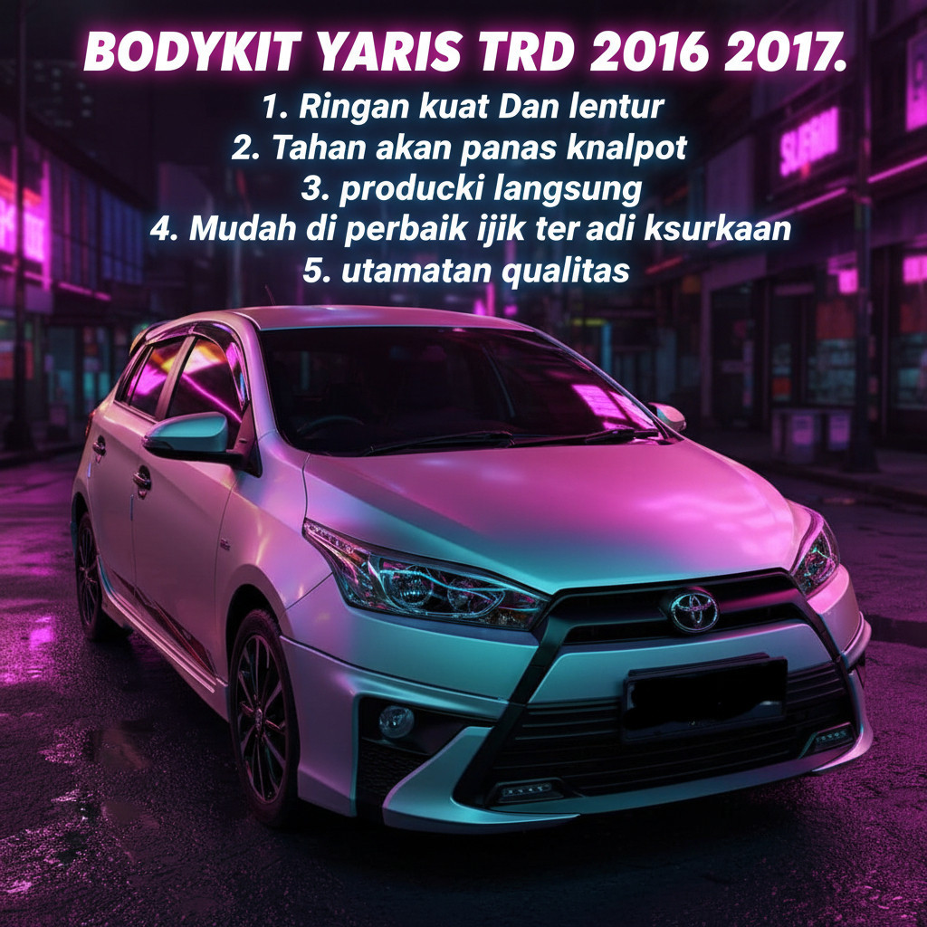 bodikit bodykit Toyota yaris LELE TRD 2016 2017 BODY KIT YARIS TRD