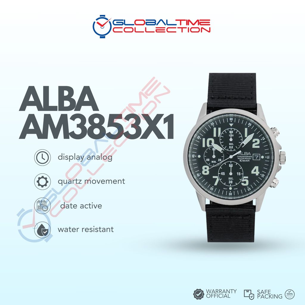 Jam Tangan Pria ALBA Active AM3853X1 Chronograph