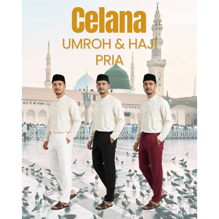 Celana umroh Muslim Pria Dewasa celana panjang