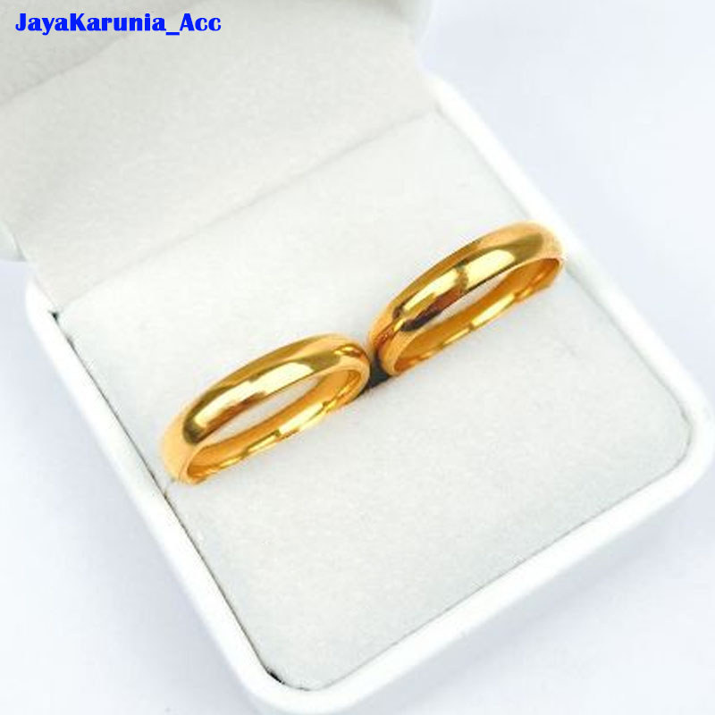 Cincin NIKAH Polos Titanium Asli Anti karat Anti Alergi untu Nikah kawin tunangan pacaran kado ulang