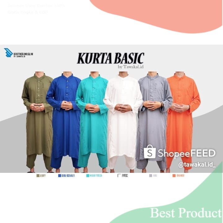 GAMIS / JUBAH / KOKO / KURTA PAKISTAN / LENGAN PANJANG / BAJU CELANA / TAWAKAL ID- pakaian pria lain