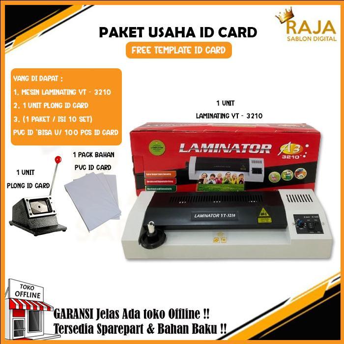 Paket Usaha Mesin Cetak ID Card ( Mesin Laminating + Plong Id card + PVC ID CARD + Tang DKQ )