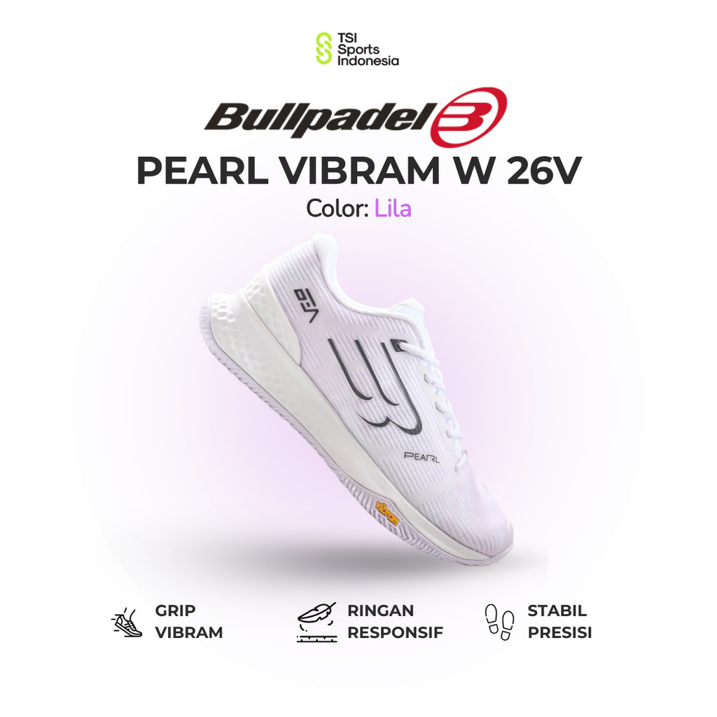 Sepatu Padel Wanita Bullpadel Pearl Vibram W 26V / Lila / Padel Shoes Women