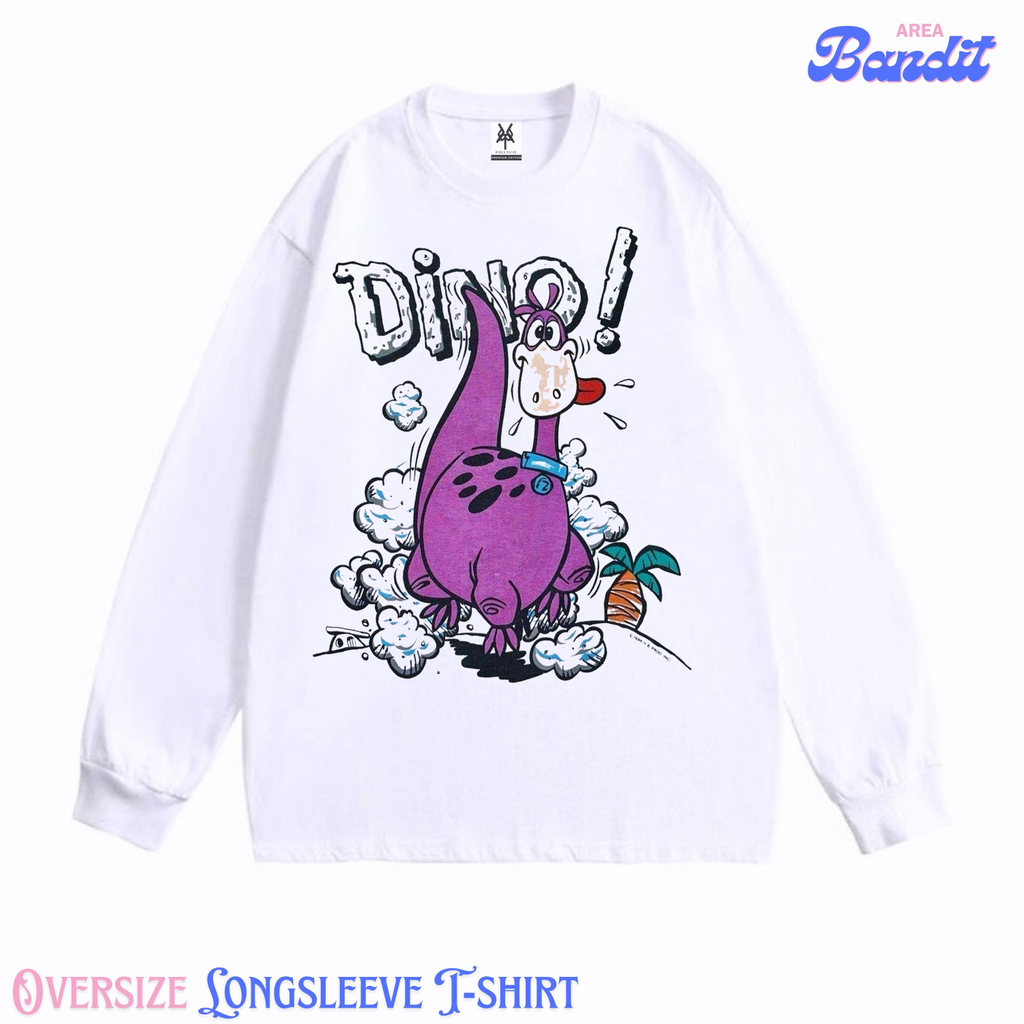 BANDITAREA "dino the flintstones" Oversize Longsleeve T-shirt Vintage tee