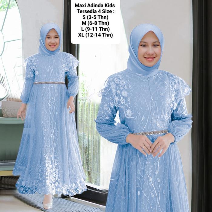 Alf-Pakaian Muslim Anak Perempuan Dan Remaja Abg Tearu Kekinian Viral Model Tangan Balon/Maxi Adinda