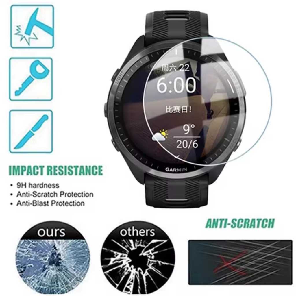 TEMPERED GLASS GARMIN FORERUNNER 965 / FR 965 / FR965 ANTI GORES SCREEN GUARD LCD SMARTWATCH GARMIN 