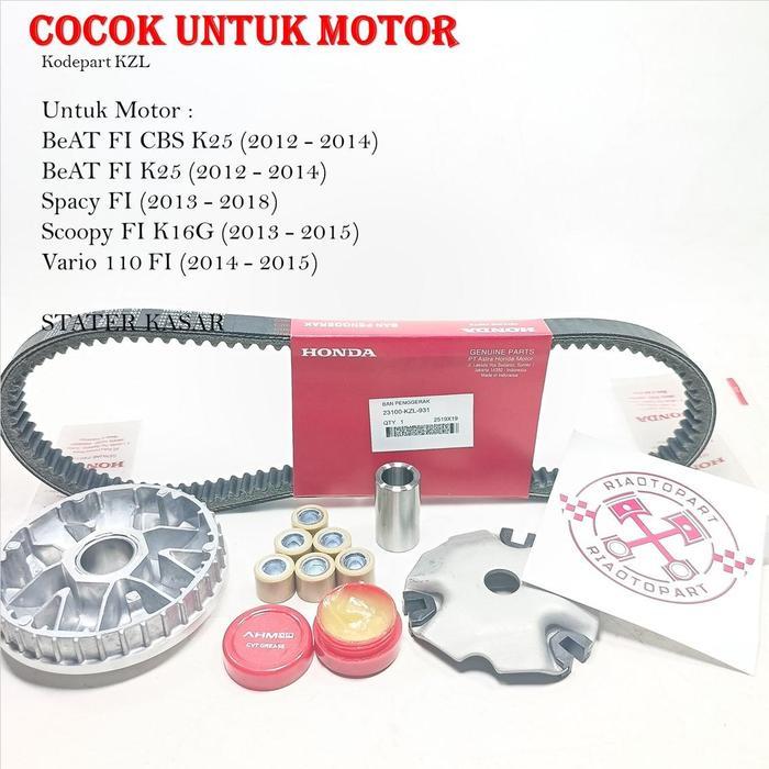 Paket Vanbelt Set Komplit RUMAH ROLLER STARTER KASAR Beat Fi,Scoopy Fi , Spacy injeksi Vario 110 isi