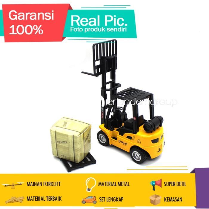 Diecast Miniatur Mainan Mobil Alat Berat Metal Forklift