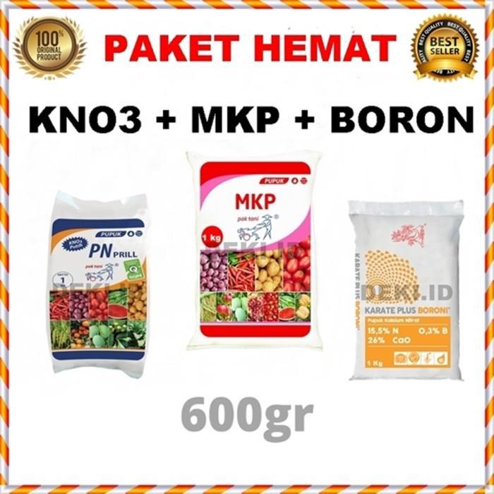 MKP KNO3 Putih Boron Paket Pupuk Hepi Tanaman Anggur Booster Buah - MKP KNO3 BORON