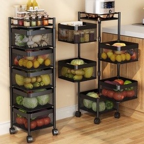 Titan Galaxy Astro Rak Dapur Putar Multilayer – Rak Bumbu Besi